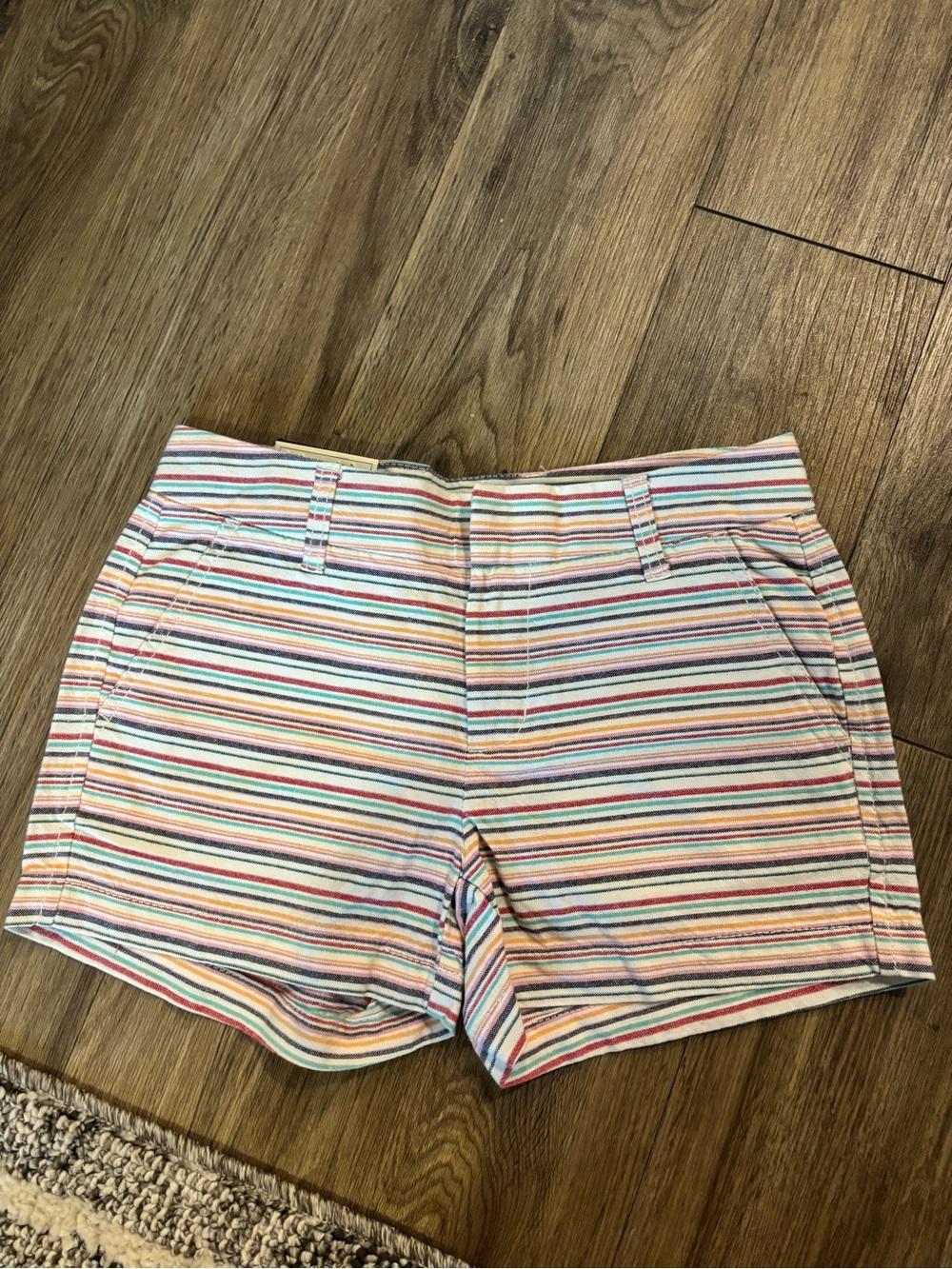 Khakis by Gap Women's Rainbow Stiped City Fit 3" Shorts